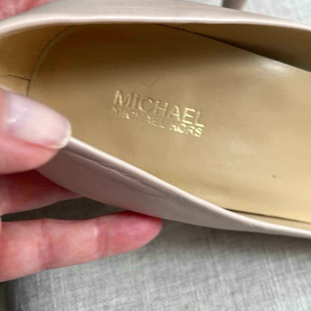 MICHAEL Michael Kors Blush Pink Pointed-Toe Leather Pumps - Picture 9 of 13